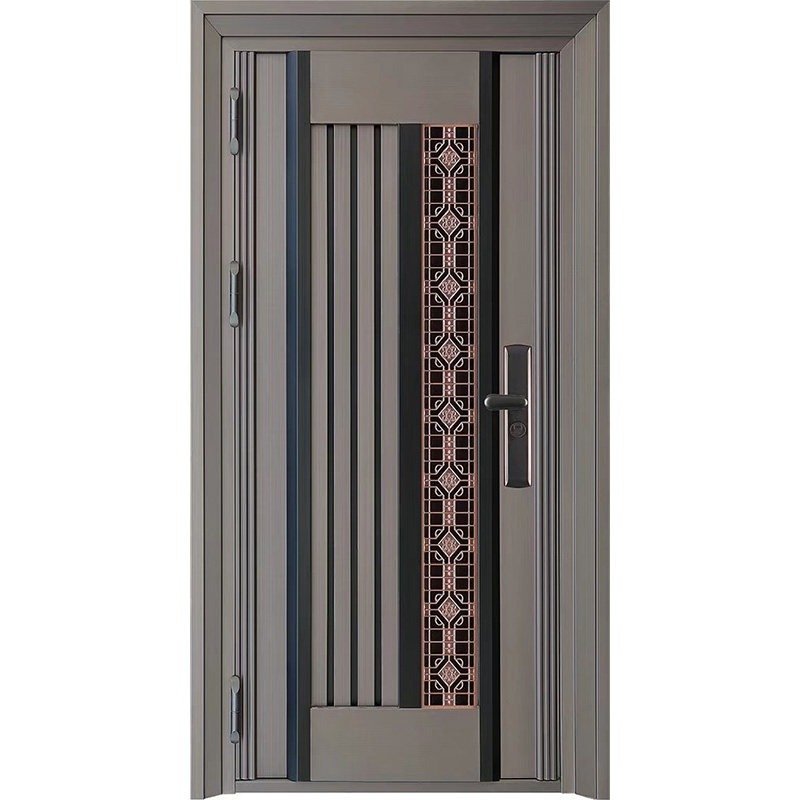 China Factory Exterior Stainless Steel Entry Security Door Simple Design Security Steel Door Custom Stainless Steel Front Door Manufacturer