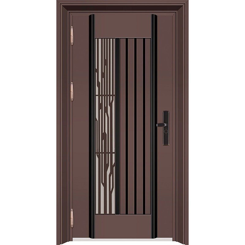 Modern Design DecorativeStainless Steel Entry Door Supplier High Quality Stainless Steel Security Door Metal Steel Front Pivot Entrance Front Door