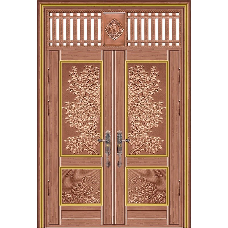Villa Double-Opening Anti-Theft Stainless Steel Security Door Modern Design High Security Stainless Steel Door Custom Stainless Steel Door Manufacturer