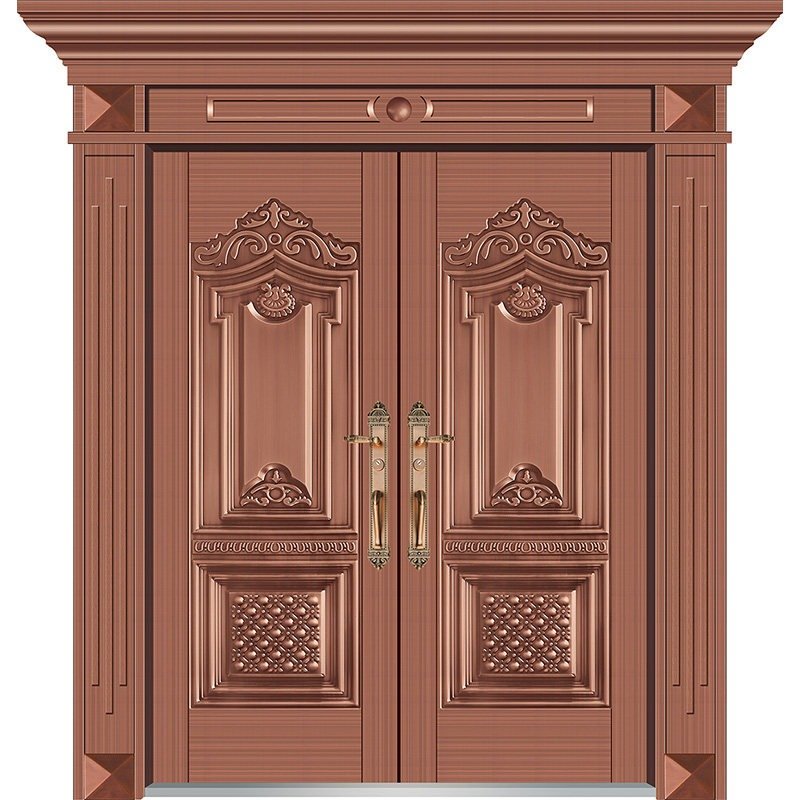 Modern Anti-Theft Manual Stainless Steel Exterior Double Doors for Villa Front Entrance Custom Luxury Stainless Steel Front Door