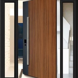 Custom Modern Pivot Design Secure Entry Door Cast Aluminum Anti-Theft Front Door for Villa Hotel & Apartment Entrance