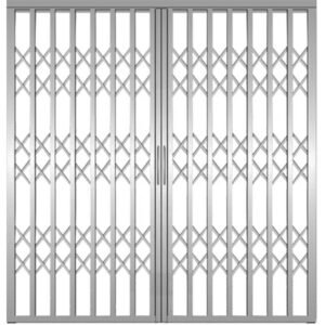 Anti-Theft Finished Surface Rolling Open Style Side Opening Stainless Steel Telescopic Security Door Outdoor Entry Grille Stainless Steel Door Factory