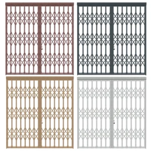 Custom Security Gate Stainless Steel Metal Grill Sliding Door Hingh Quality Retractable windows Collapsible Security Grille Door Factory