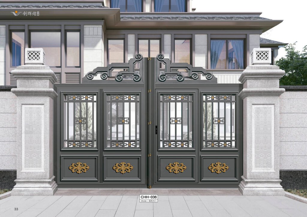 Premium Aluminum Security Gate for Villa Garden Entrance Gate Luxury Aluminum Villa Gate Custom Electric Villa Gate Model Design Automatic Villa Gate