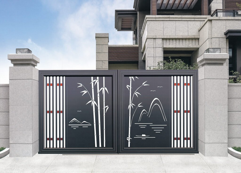 Modern Villa Entrance Automatic Driveway Front Gate Moden Aluminium Villa Gate Hot Selling Luxury Garden Gate