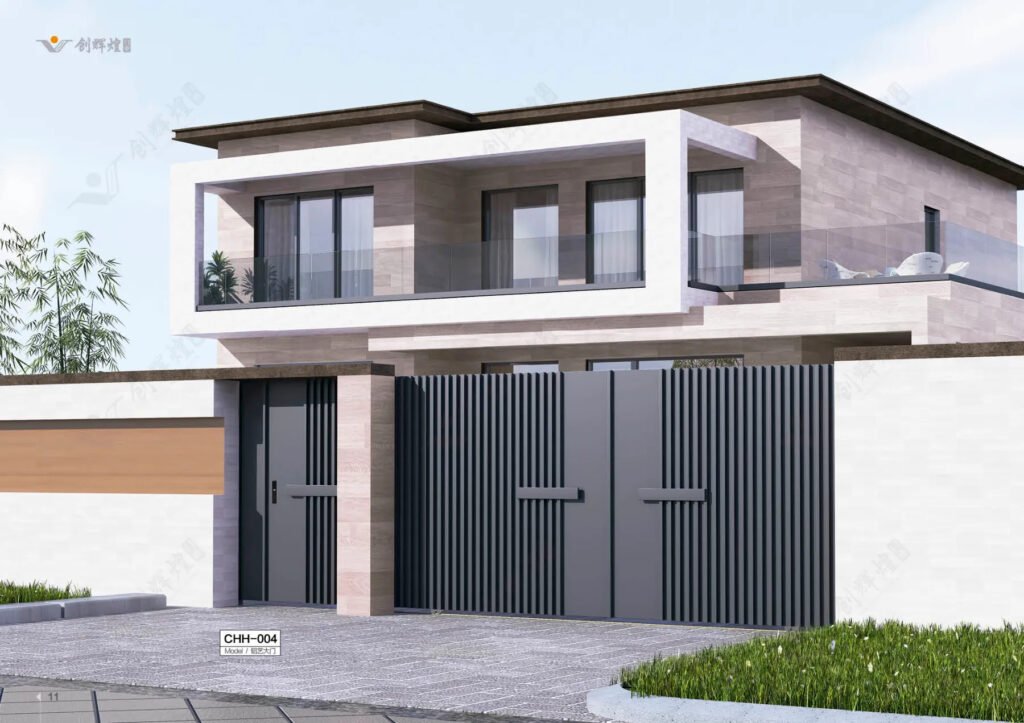 Modern Aluminum Villa Gate New House Laser Front Doors Luxury Aluminum Villa Gate for Courtyard