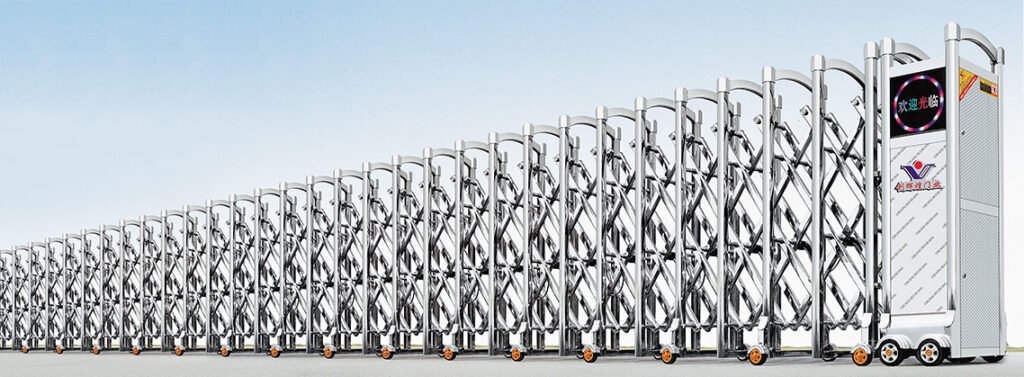 Automatic Motor 304 Stainless Steel Automatic Telescopic Gate Outdoor Safety Custom Automatic Telescopic Sliding Gate