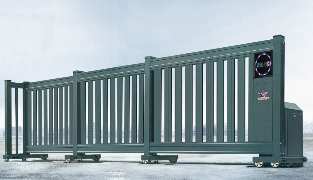 Custom Automatic Telescopic Gate Manufacturer Fencing Telescopic Section Door Straight Gate
