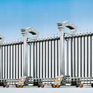 Custom Automatic Telescopic Gate Manufacturer Fencing Telescopic Section Door Straight Gate